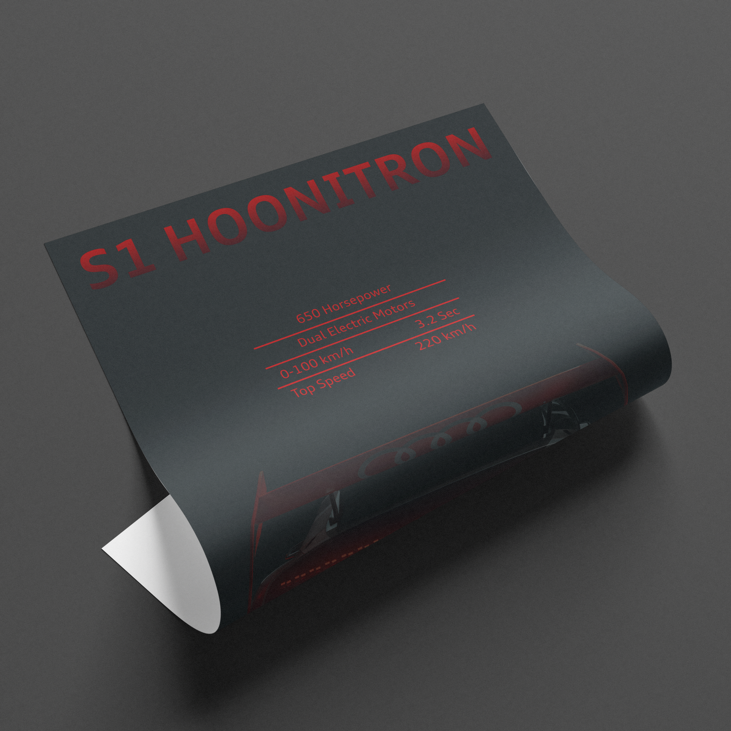 Audi S1 Hoonitron – Futuristic Power in Motion Wall Art
