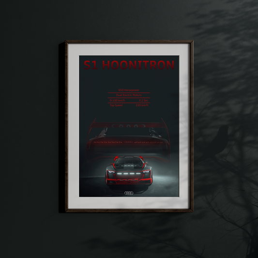 Audi S1 Hoonitron – Futuristic Power in Motion Wall Art