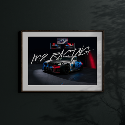 BMW M2 Racing – Compact Fury on the Track Wall Art