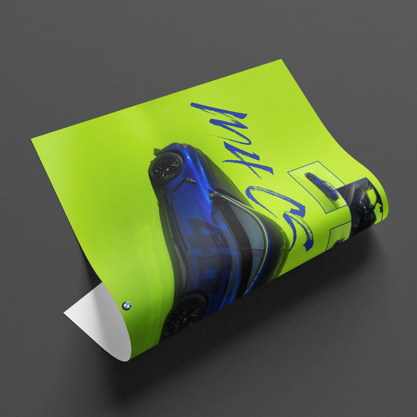 BMW M4 CS VR46 – Racing Heritage Meets Italian Flair Poster Print