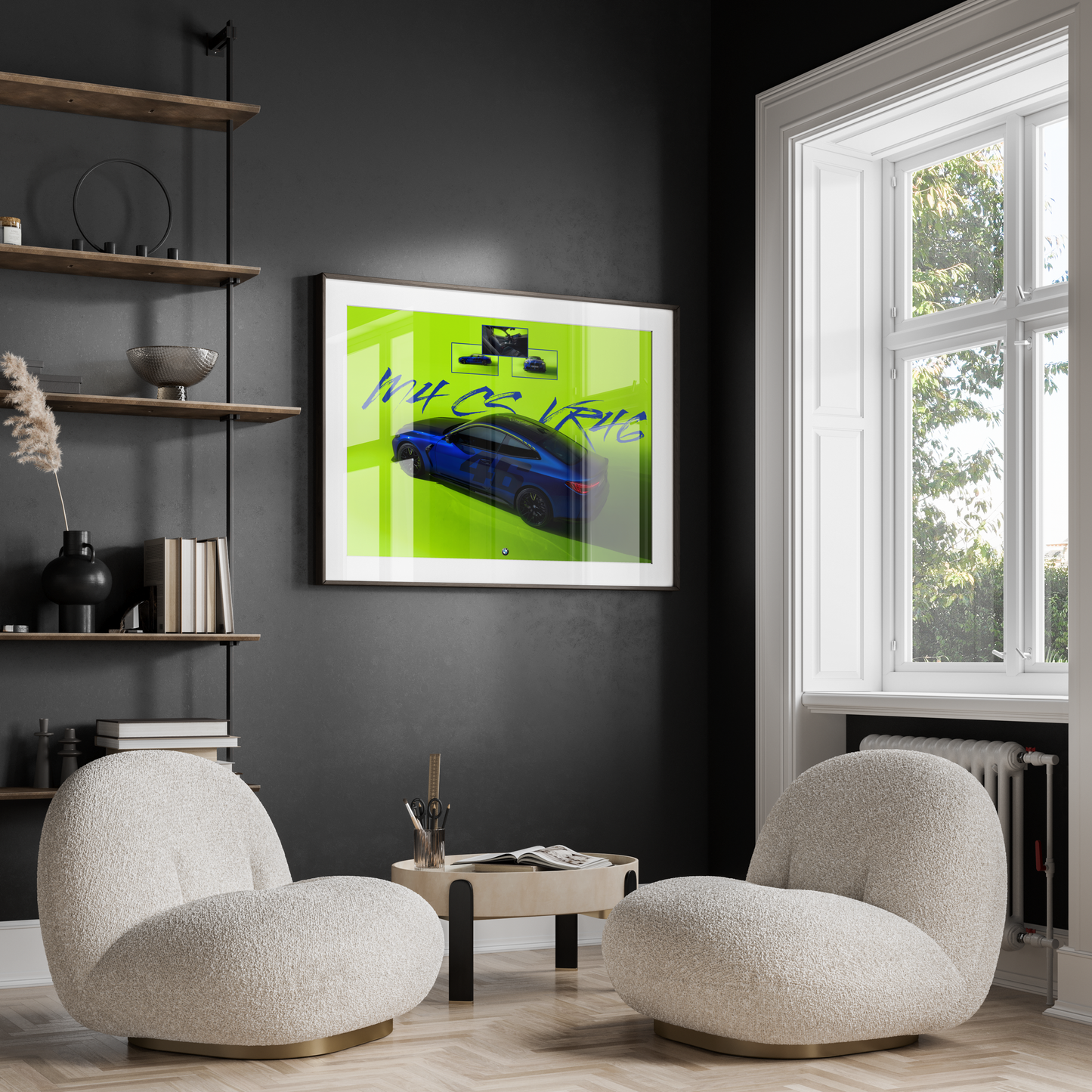 BMW M4 CS VR46 – Racing Heritage Meets Italian Flair Poster Print