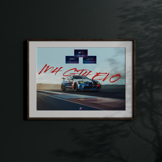 BMW M4 GT4 Evo – Balanced Power, Pure Race Wall Art